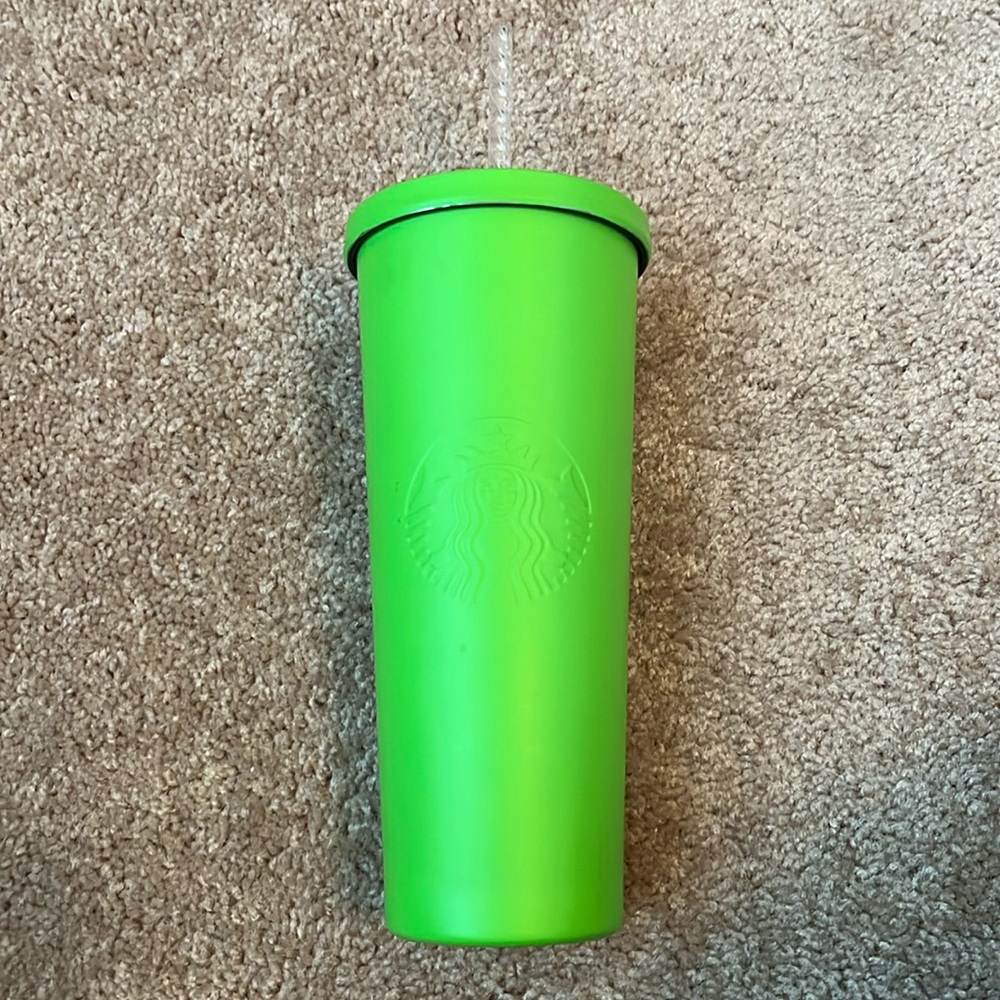 Starbucks Rare 2015 Neon Green Tumbler